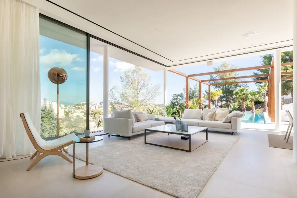 Sala d'estar de Casa o xalet en venda en  Palma de Mallorca amb Aire condicionat, Calefacció i Jardí privat