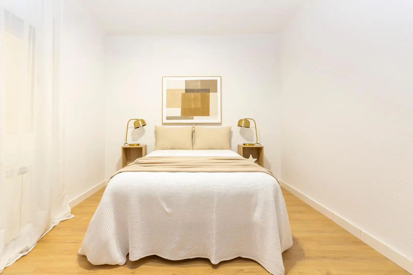 Schlafzimmer von Wohnung zum Verkauf in Terrassa mit Heizung, Parkett und Ofen