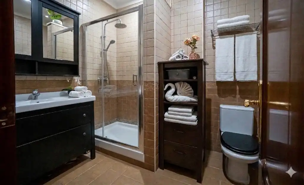 Baño de Casa adosada en venta en Alcalá del Río con Aire acondicionado, Calefacción y Amueblado