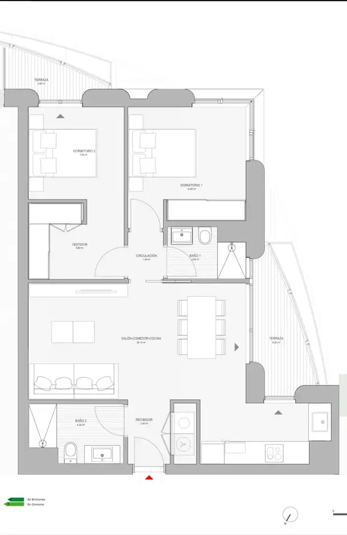 Apartament de lloguer en Valencia amb Aire condicionat, Jardí privat i Terrassa