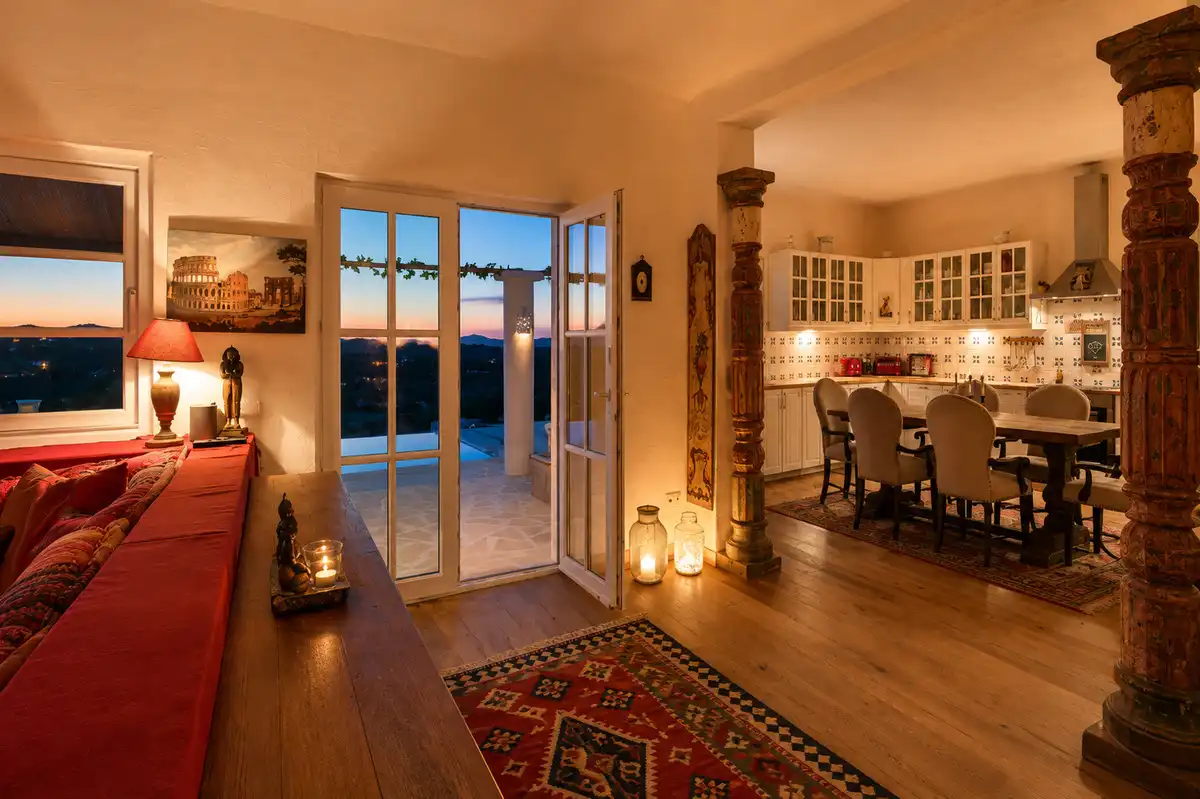 Dining room of Houses for rent in Santa Eulària des Riu  with Air Conditioner, Heating and Private garden
