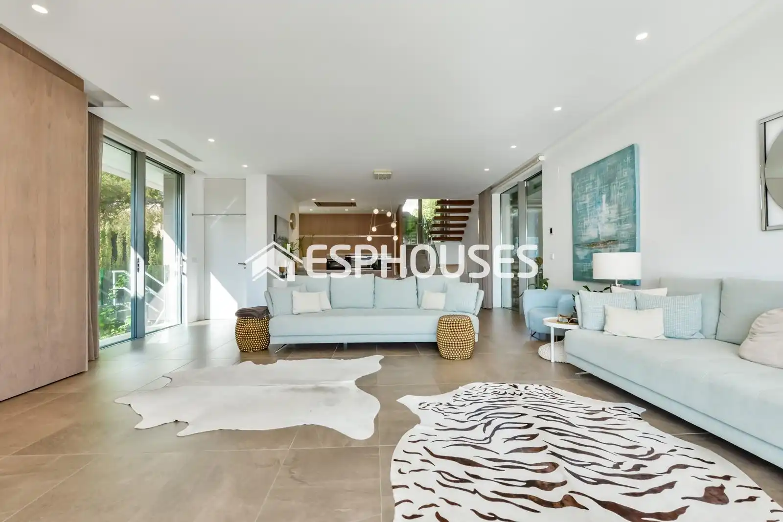 Sala de estar de Casa o chalet en venta en Finestrat con Aire acondicionado, Calefacción y Piscina
