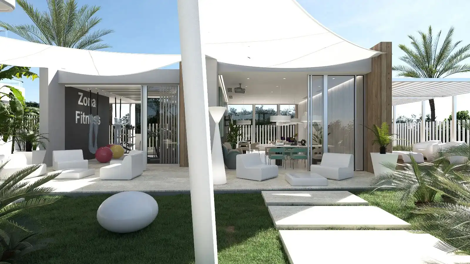 Terraza de Apartamento en venta en Moraira con Aire acondicionado, Jardín privado y Amueblado