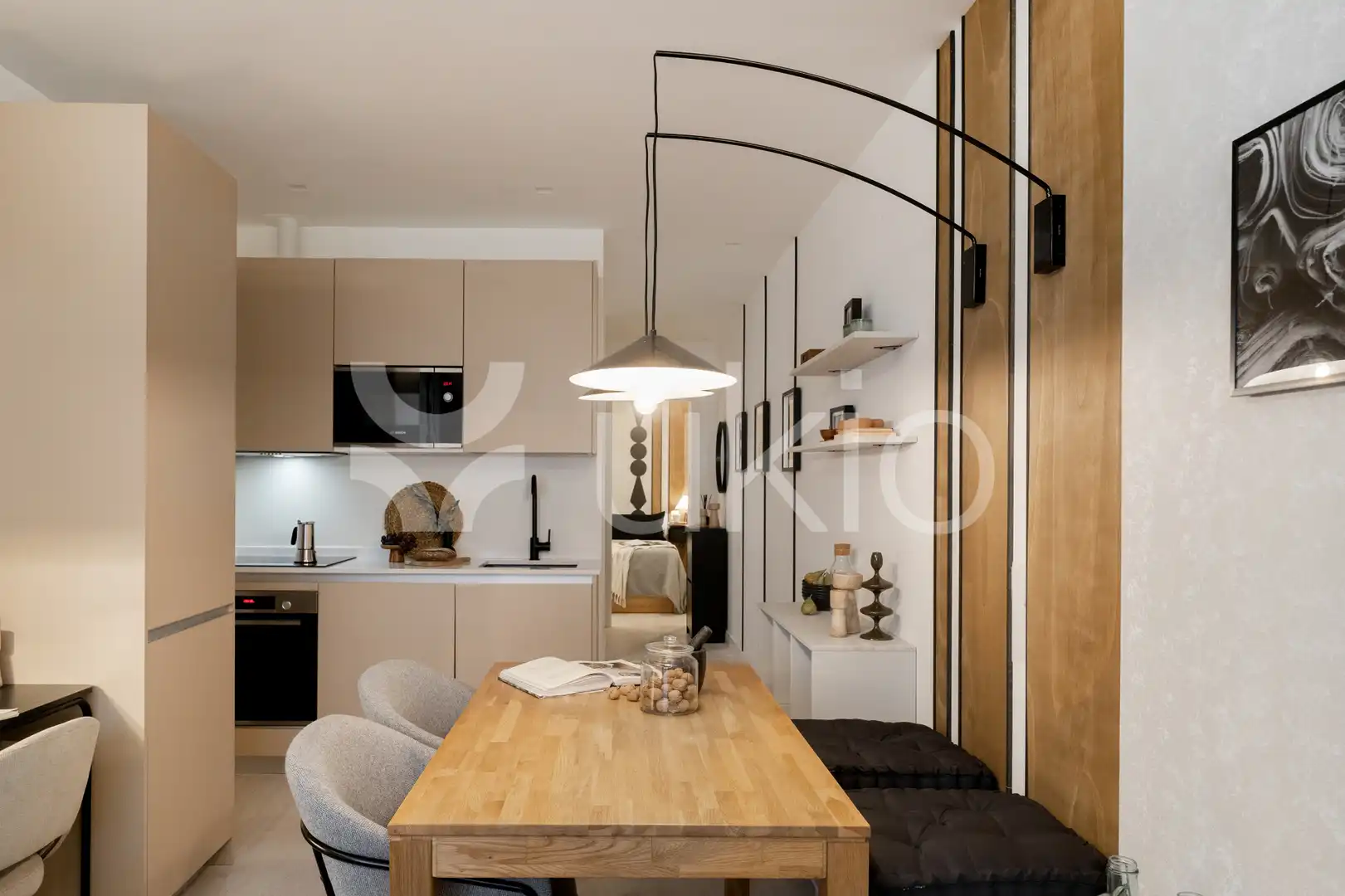 Cocina de Apartamento de alquiler en Madrid con Aire acondicionado, Calefacción y Amueblado