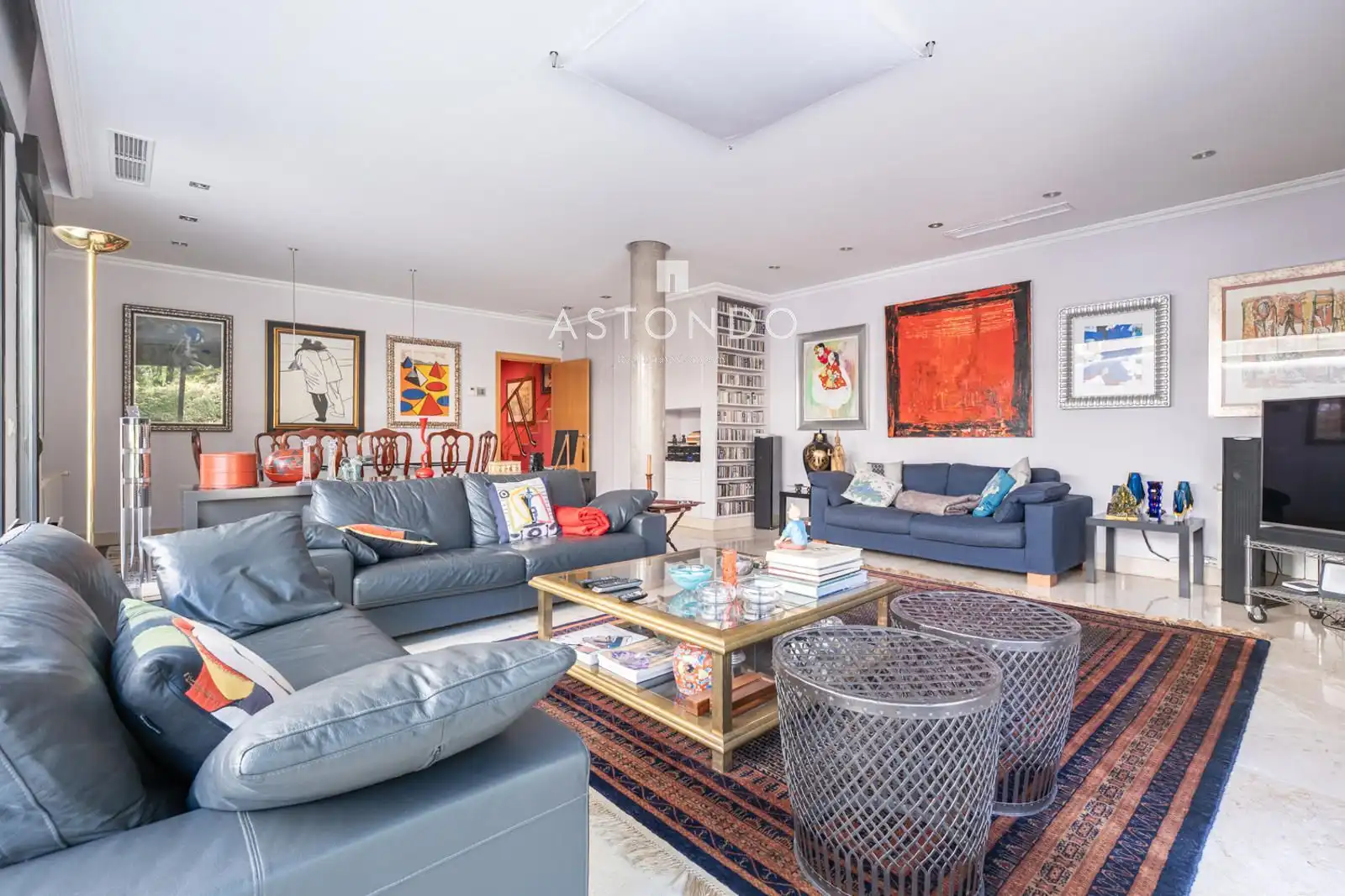 Sala de estar de Casa adosada en venta en Madrid con Aire acondicionado, Calefacción y Parquet