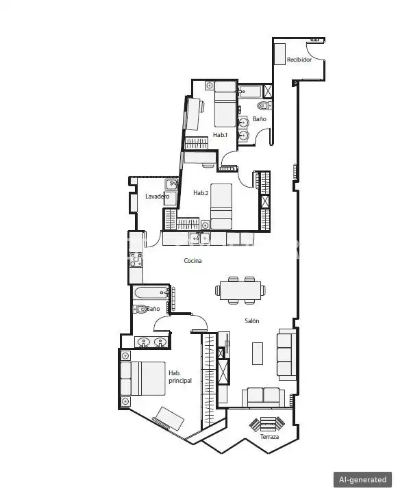 Wohnung zum Verkauf in Barcelona mit Heizung, Parkett und Möbliert