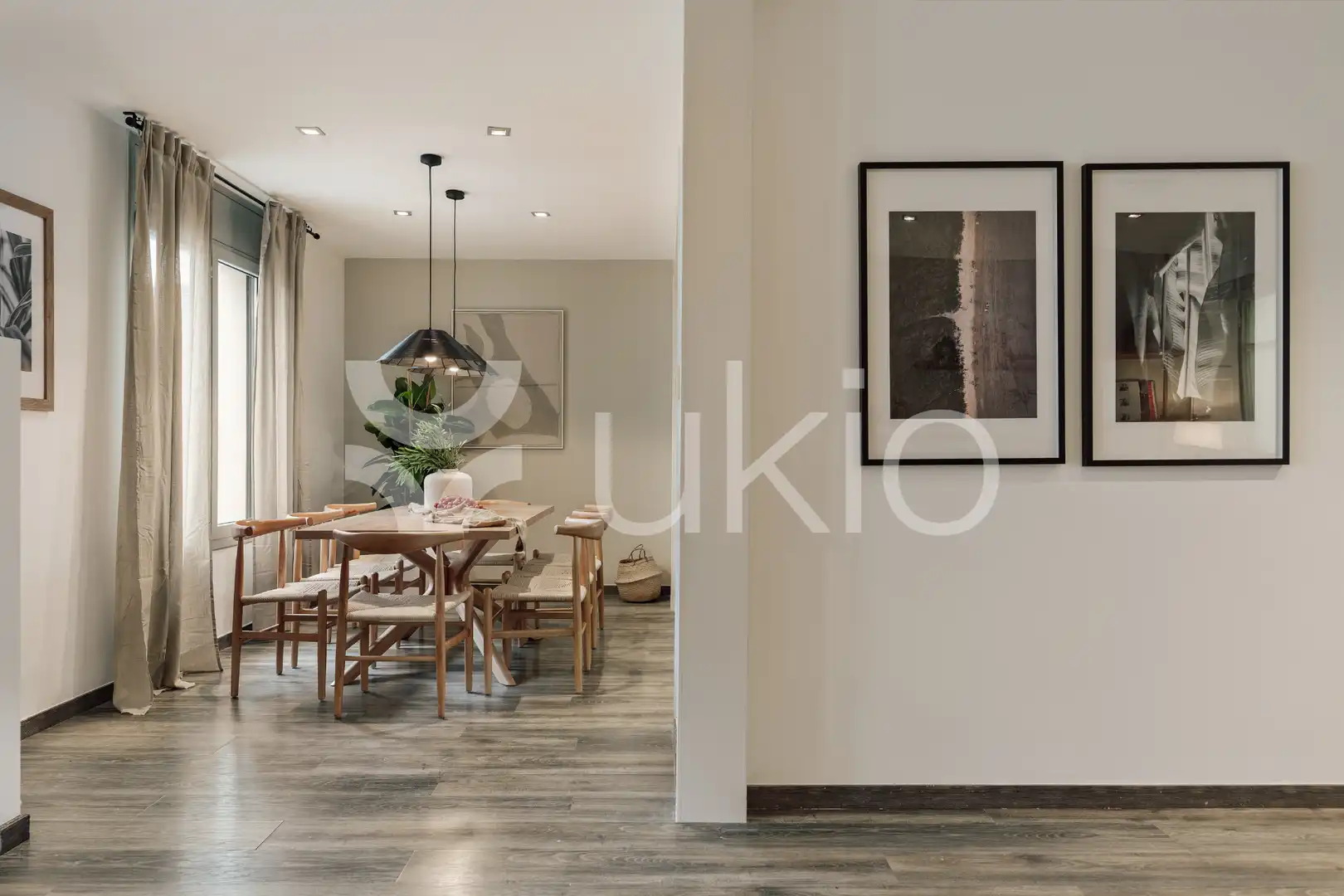 Comedor de Apartamento de alquiler en Barcelona con Aire acondicionado, Calefacción y Terraza