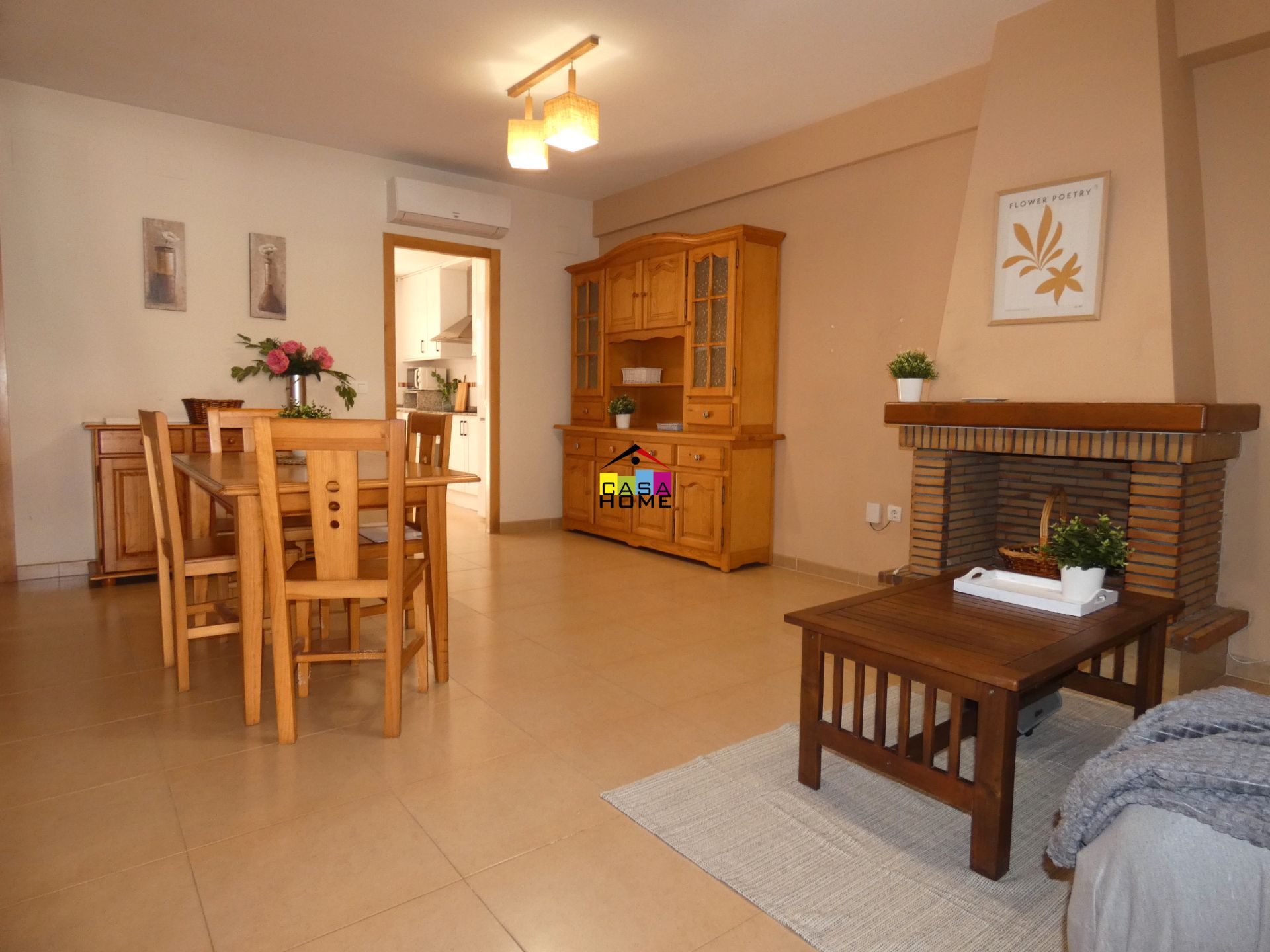 Dining room of Single-family semi-detached for sale in Almazora / Almassora  with Air Conditioner, Terrace and Furnished