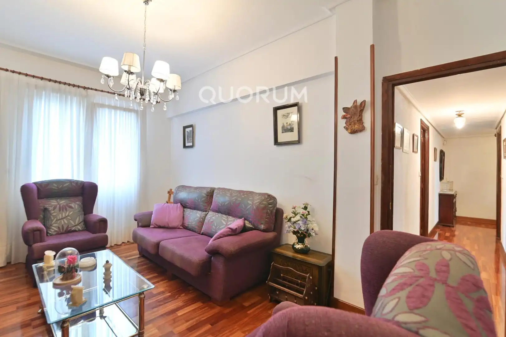 Sala de estar de Piso en venta en Getxo  con Calefacción, Jardín privado y Amueblado