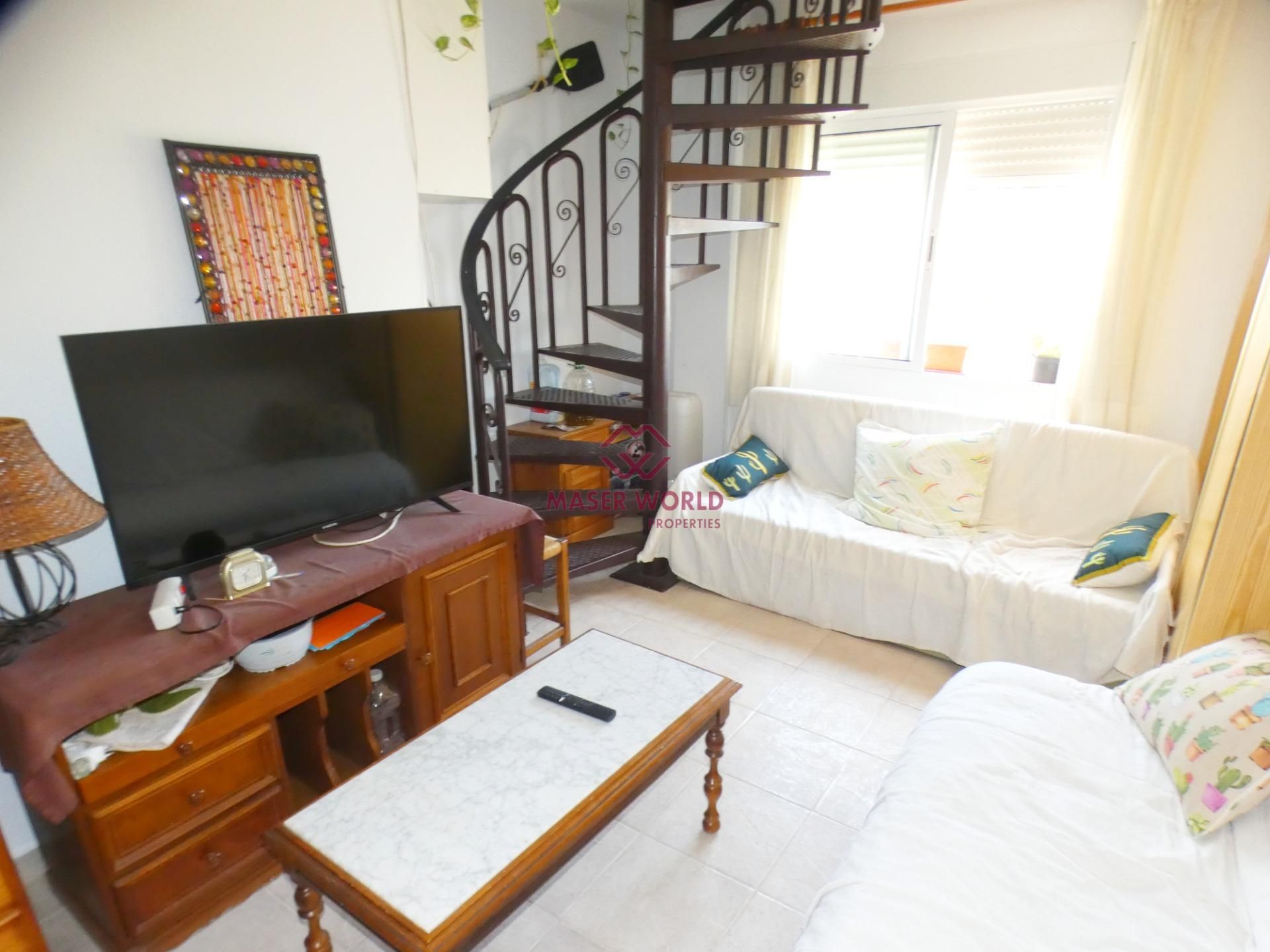 Living room of Apartment for sale in Mazarrón  with Air Conditioner, Terrace and Furnished