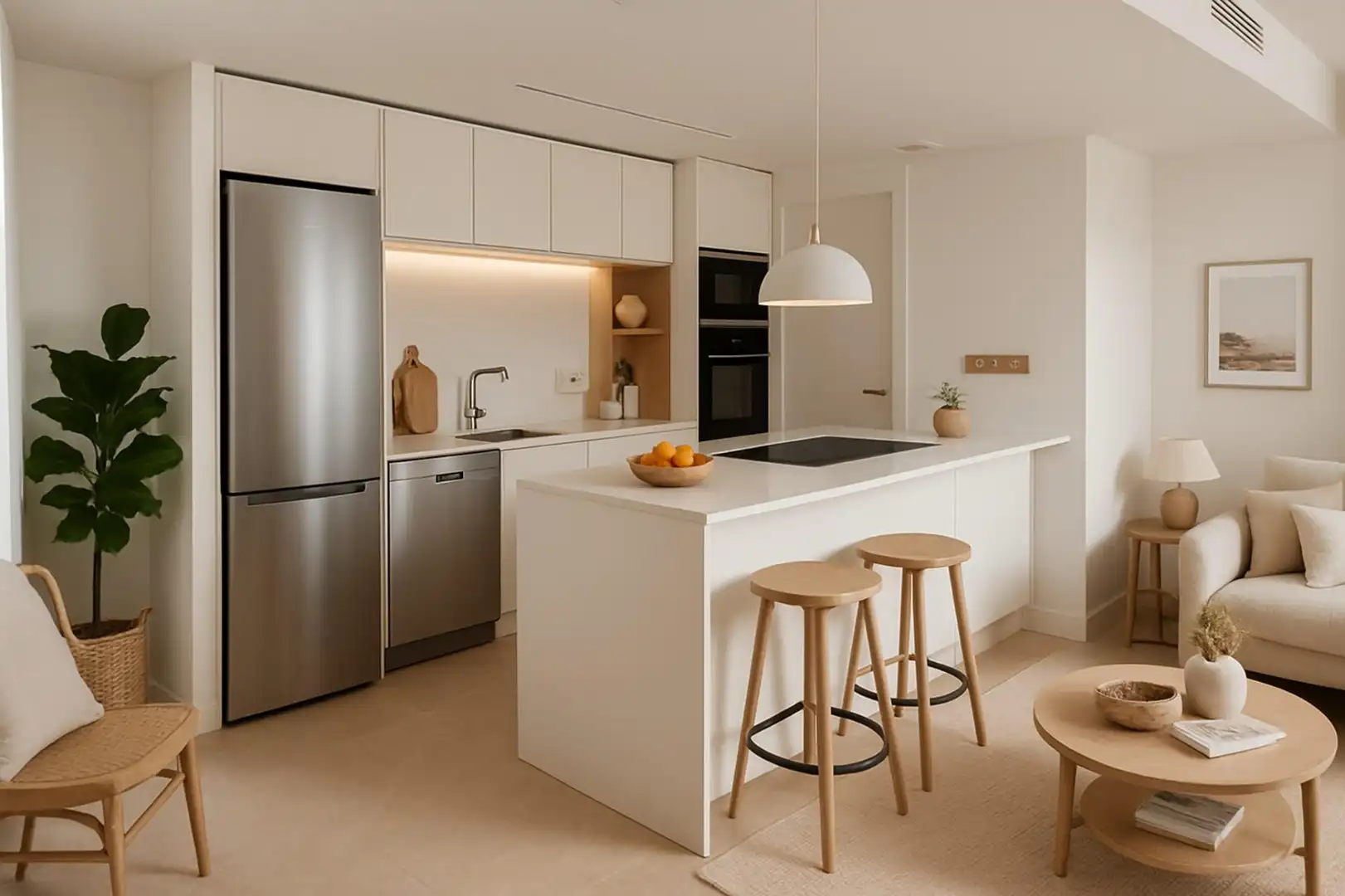 Cocina de Apartamento en venta en Marbella con Aire acondicionado, Calefacción y Jardín privado