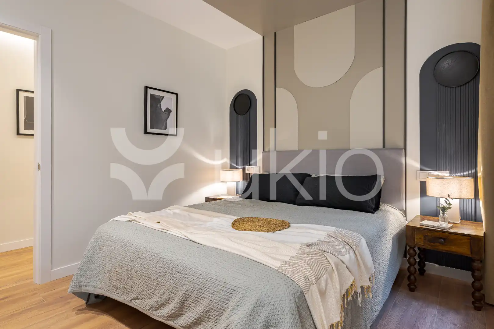Schlafzimmer von Wohnungen zur Miete in Madrid mit Klimaanlage, Heizung und Terrasse