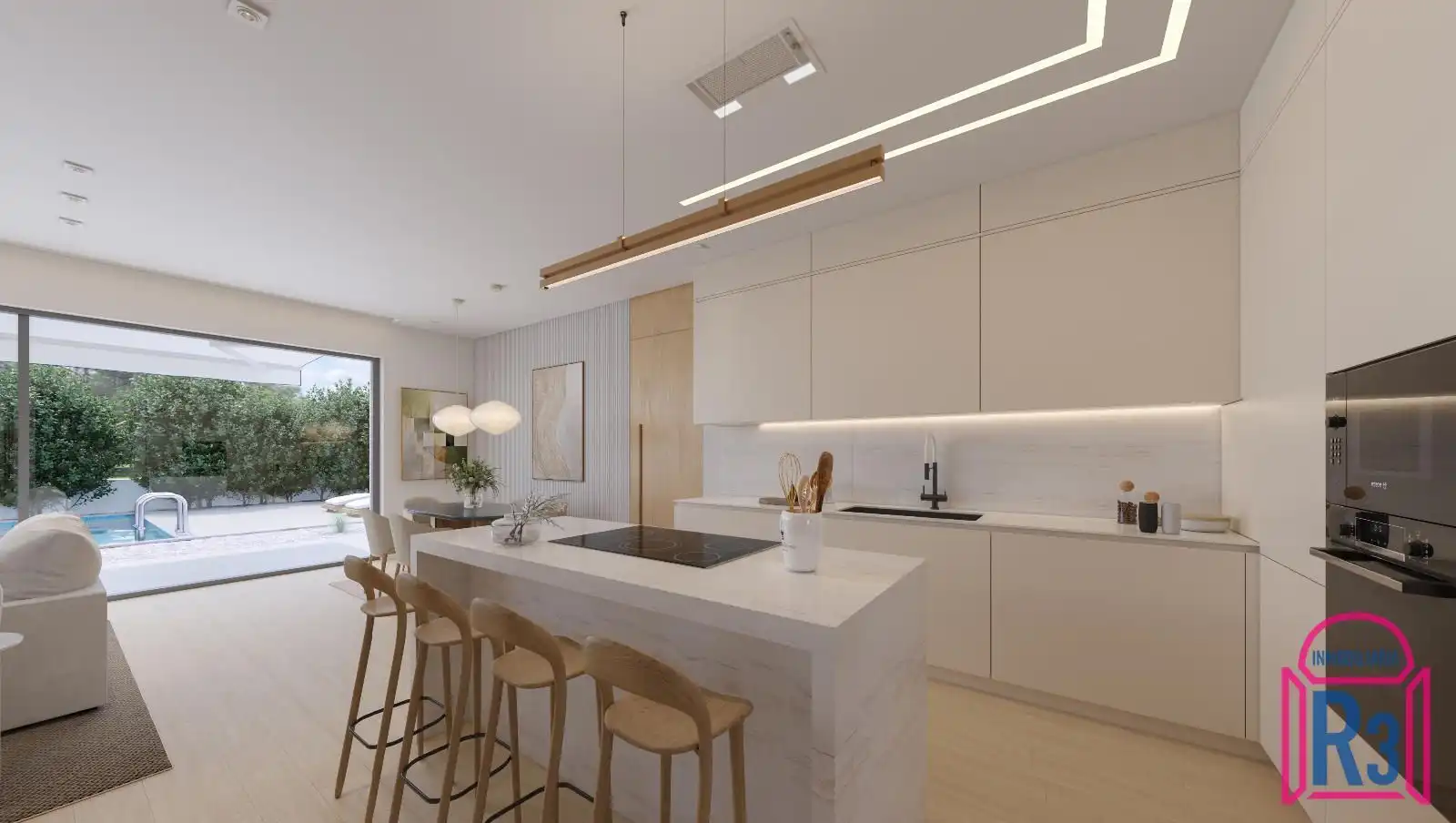 Küche von Einfamilien-Reihenhaus zum Verkauf in León Capital  mit Heizung, Privatgarten und Terrasse