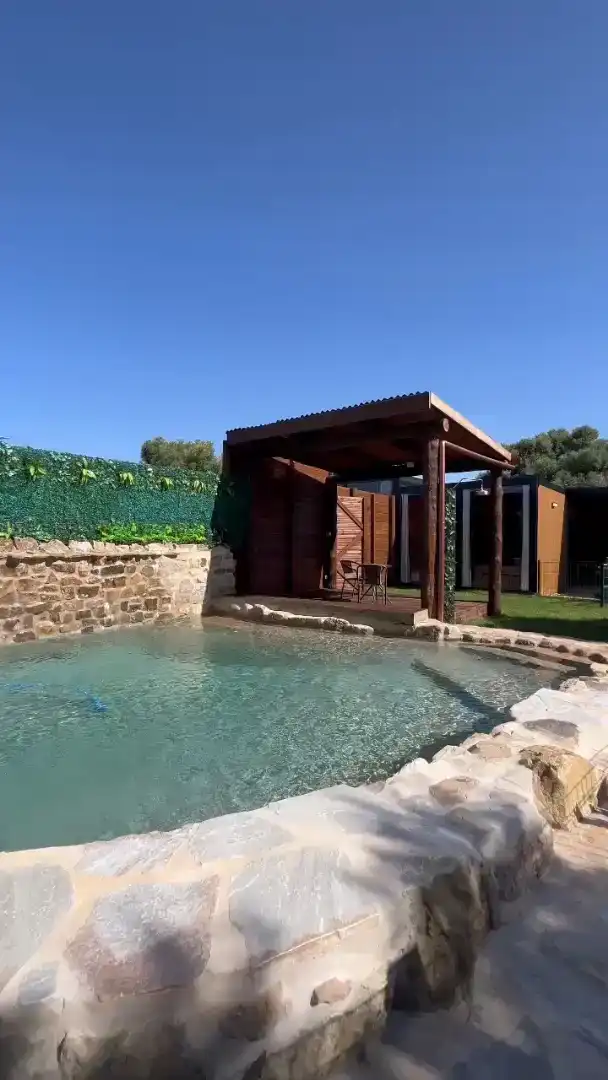 Schwimmbecken von Haus oder Chalet zur Miete in Vejer de la Frontera mit Klimaanlage, Privatgarten und Parkett