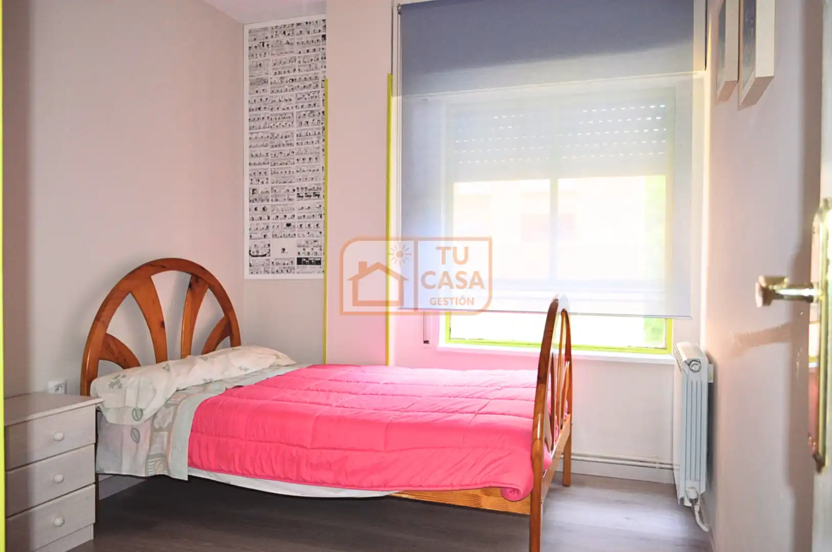 Schlafzimmer von Wohnung zur Miete in Cáceres mit Heizung, Parkett und Terrasse