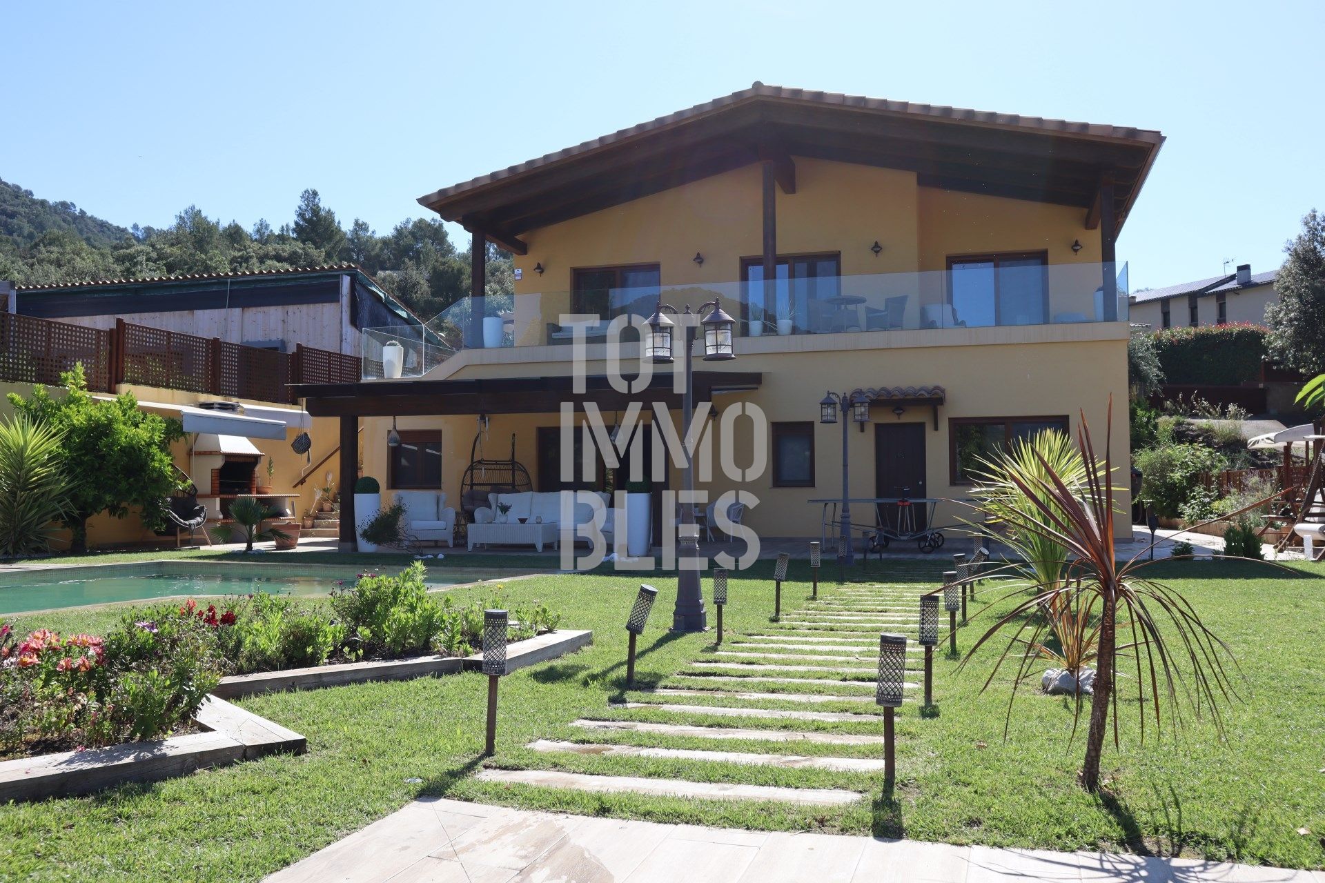 Exterior view of House or chalet for sale in Sant Martí de Llémena  with Air Conditioner, Heating and Terrace
