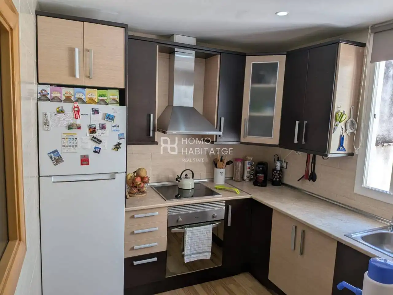 Kitchen of Flat for sale in Sabadell  with Air Conditioner and Parquet flooring