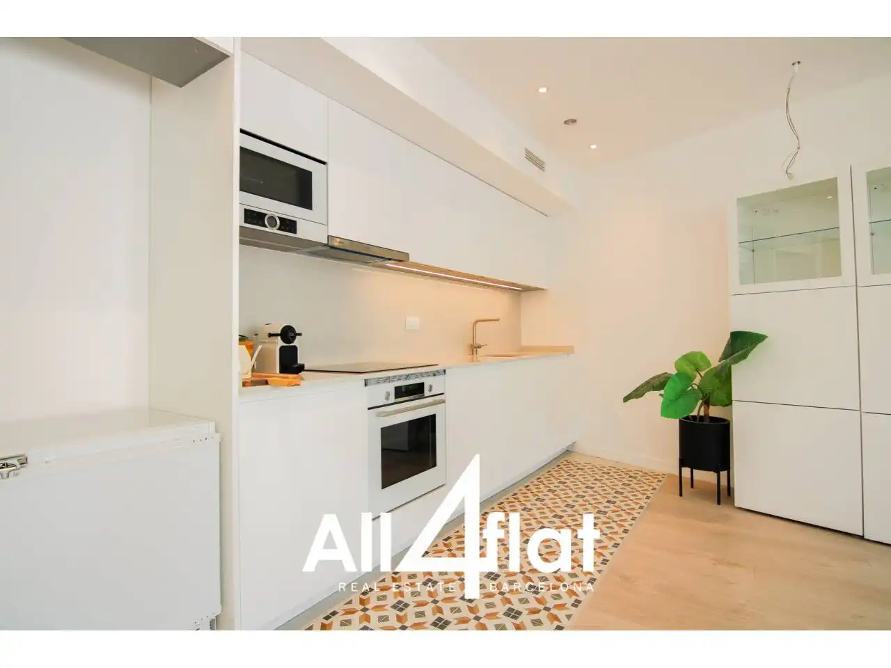 Kitchen of Flat for rent in Barcelona  with Air Conditioner, Heating and Parquet flooring