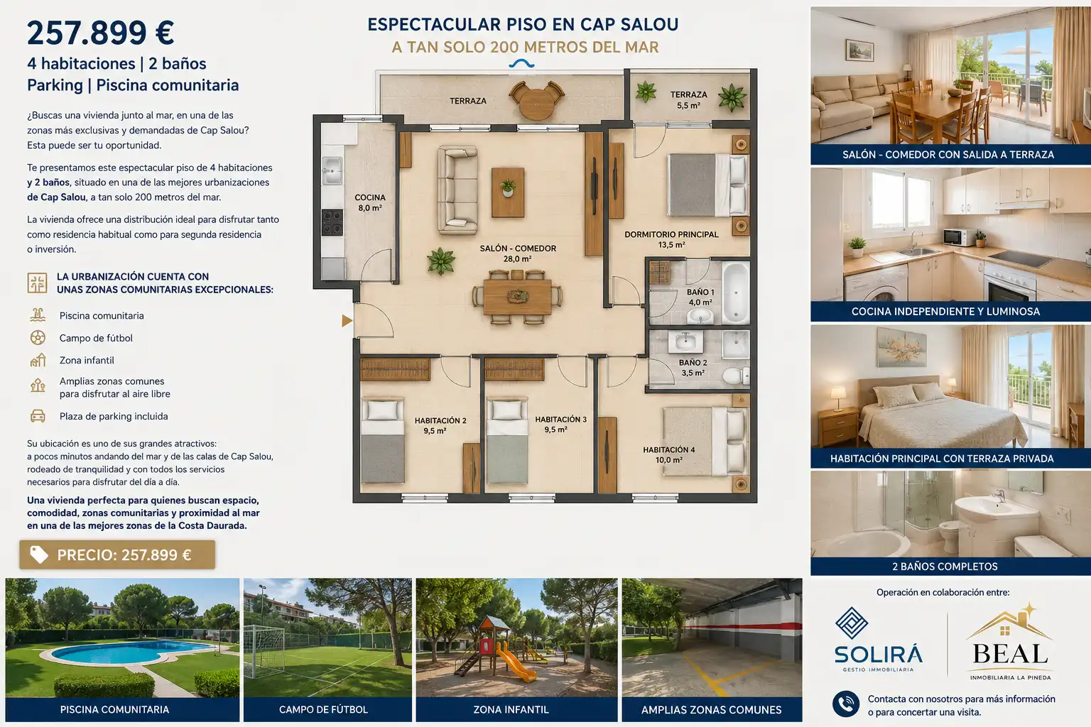 Flat for sale in Salou  with Air Conditioner, Heating and Terrace