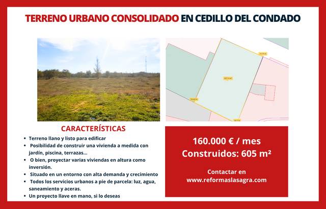 Terreno residencial en Venta en Cedillo del Condado