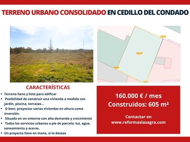 Wohnbaugrundstück zum Verkauf in Cedillo del Condado