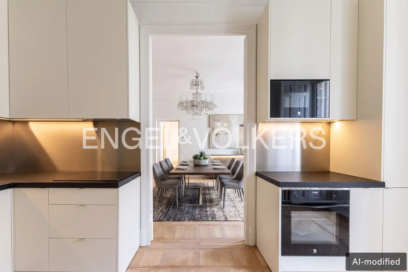 Kitchen of Flat for rent in Madrid  with Air Conditioner, Heating and Balcony