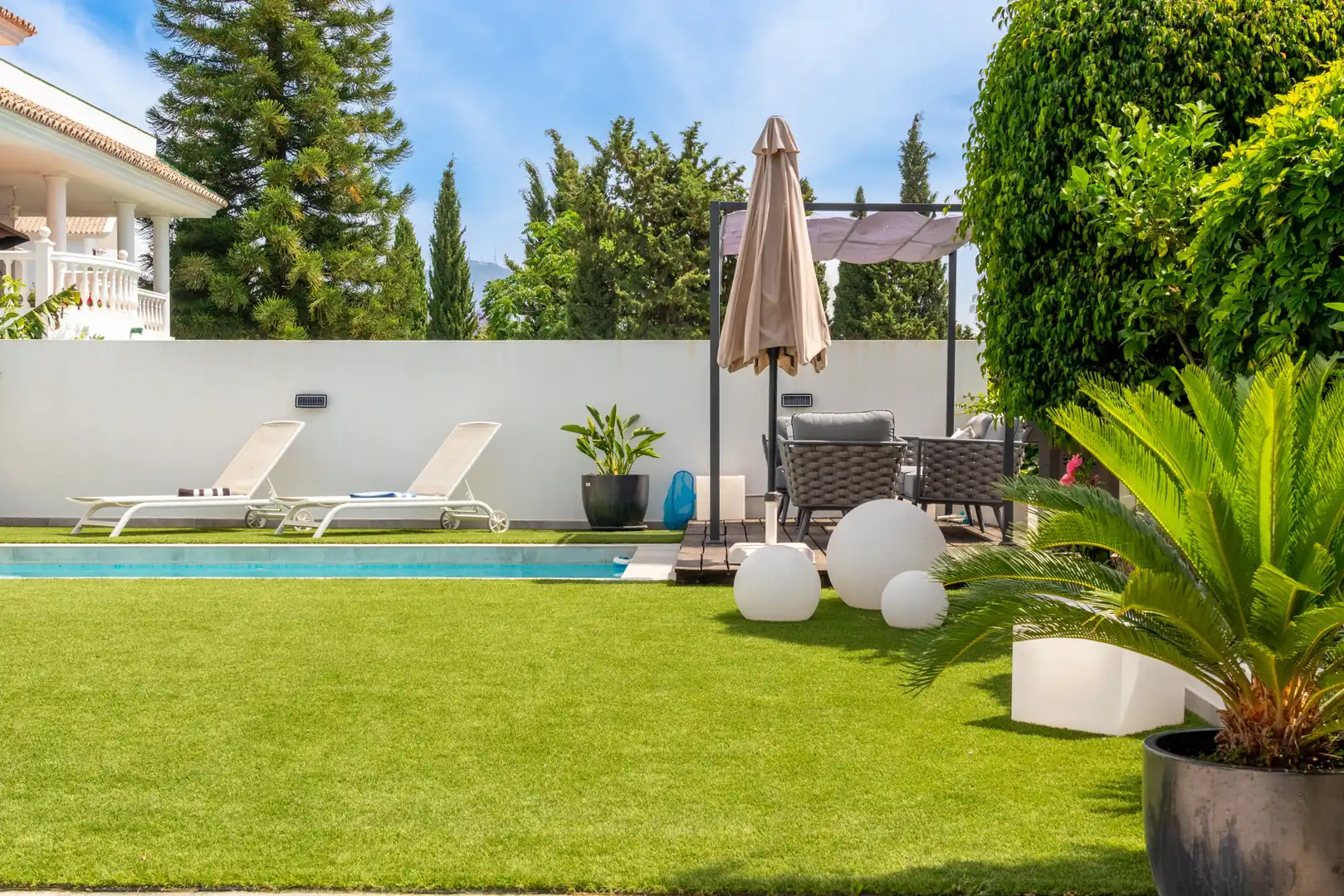 Terrassa de Casa o xalet en venda en Mijas amb Aire condicionat, Jardí privat i Terrassa