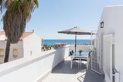 Terraza de Casa adosada en venta en Benalmádena con Aire acondicionado, Calefacción y Jardín privado