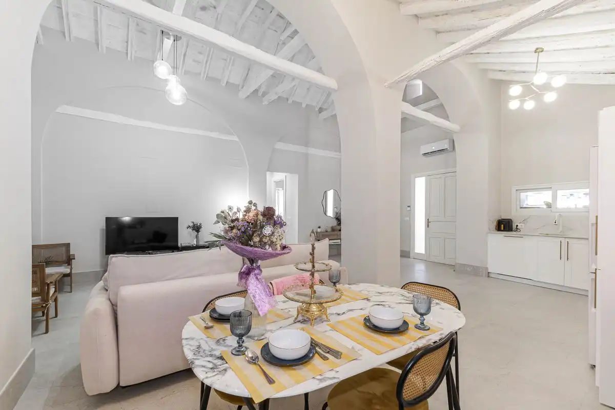 Dining room of Flat for sale in Utrera  with Heating, Terrace and Furnished