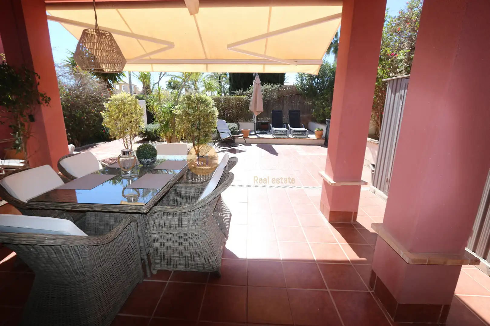 Terrassa de Casa adosada en venda en Fuente Álamo de Murcia amb Aire condicionat, Calefacció i Jardí privat