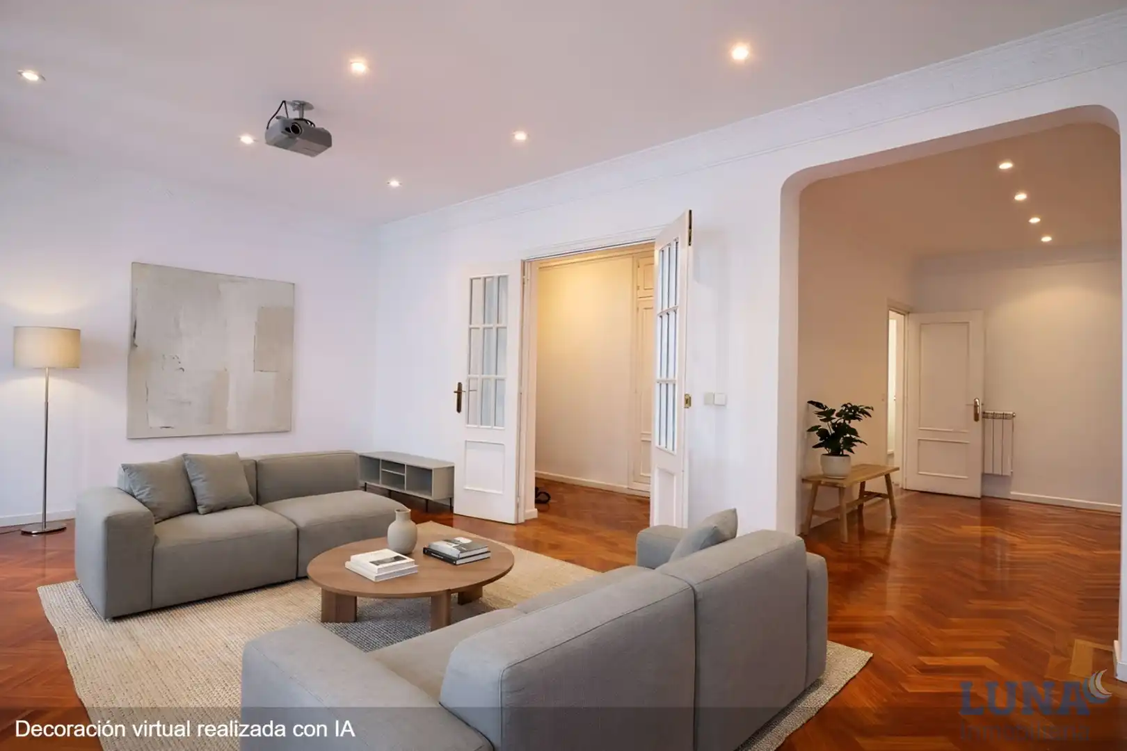 Wohnzimmer von Wohnung zum Verkauf in Madrid mit Klimaanlage, Heizung und Parkett