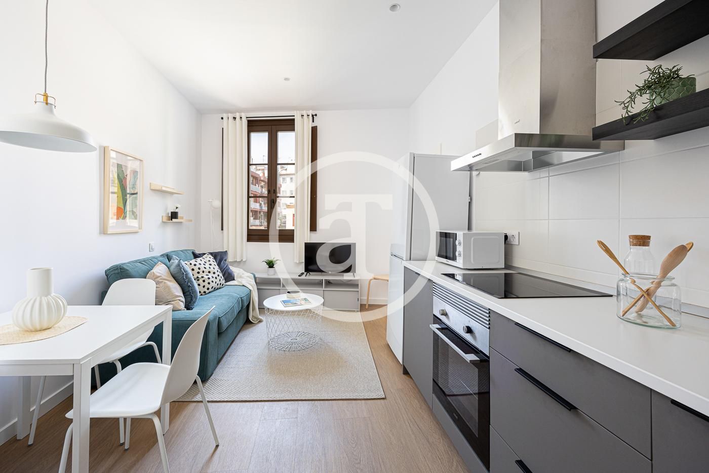 Living room of Flat to rent in  Barcelona Capital  with Furnished, Oven and Washing machine