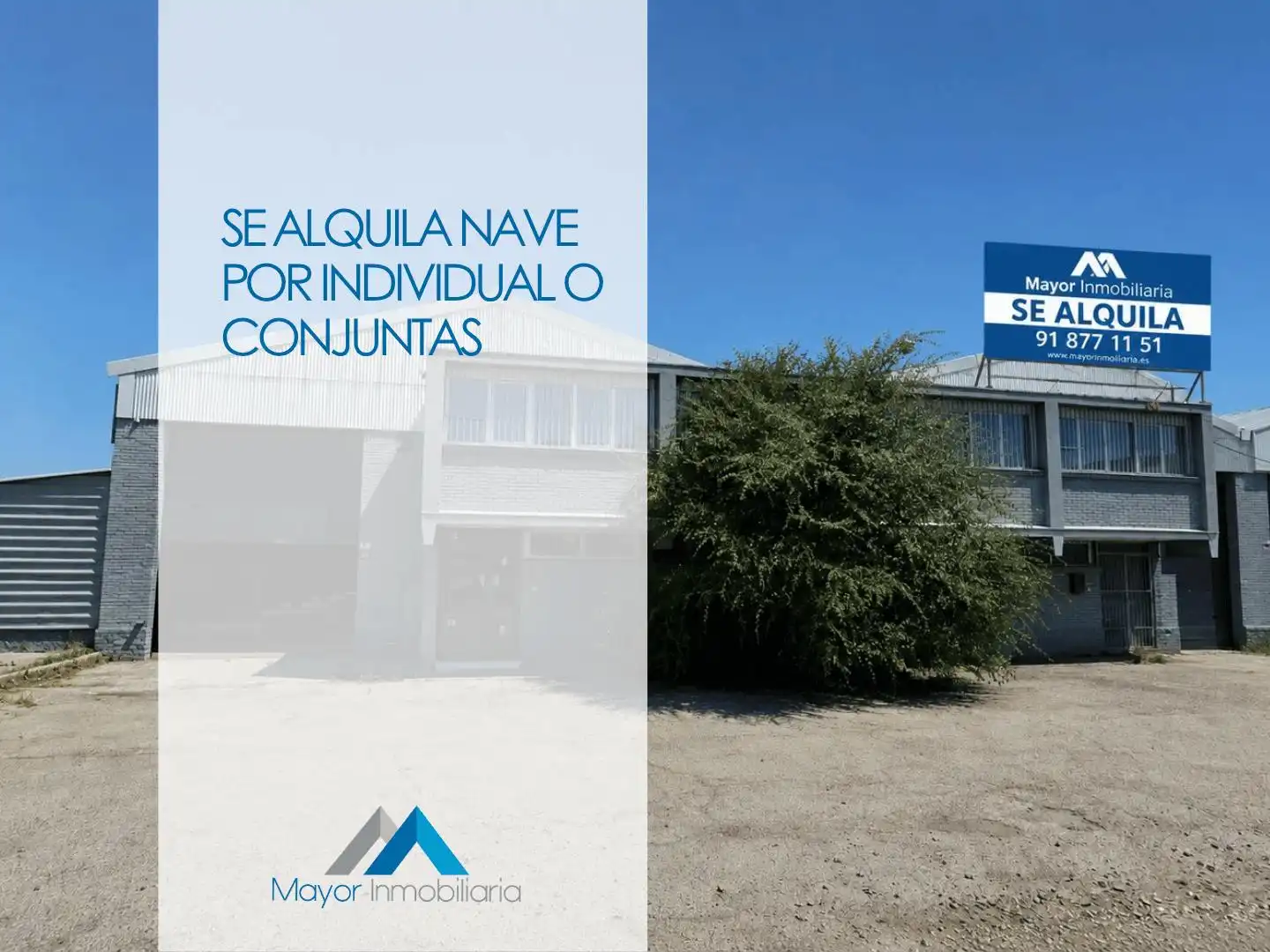 Außenansicht von Fabrikhallen zur Miete in Alcalá de Henares mit Alarm