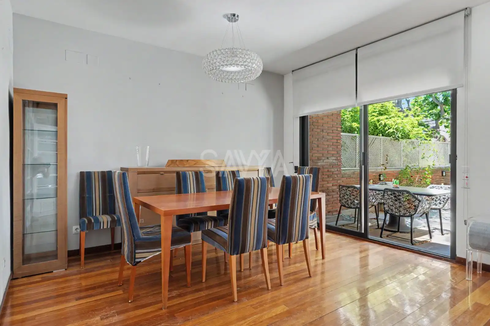 Comedor de Casa adosada de alquiler en Barcelona con Aire acondicionado, Calefacción y Parquet