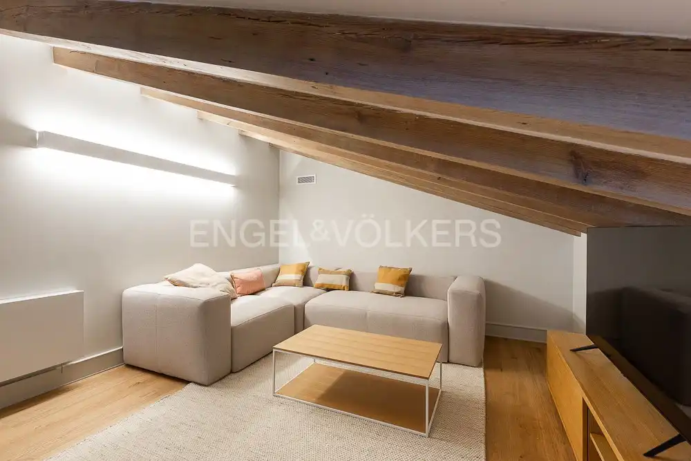 Sala de estar de Ático de alquiler en Valencia con Aire acondicionado, Calefacción y Terraza