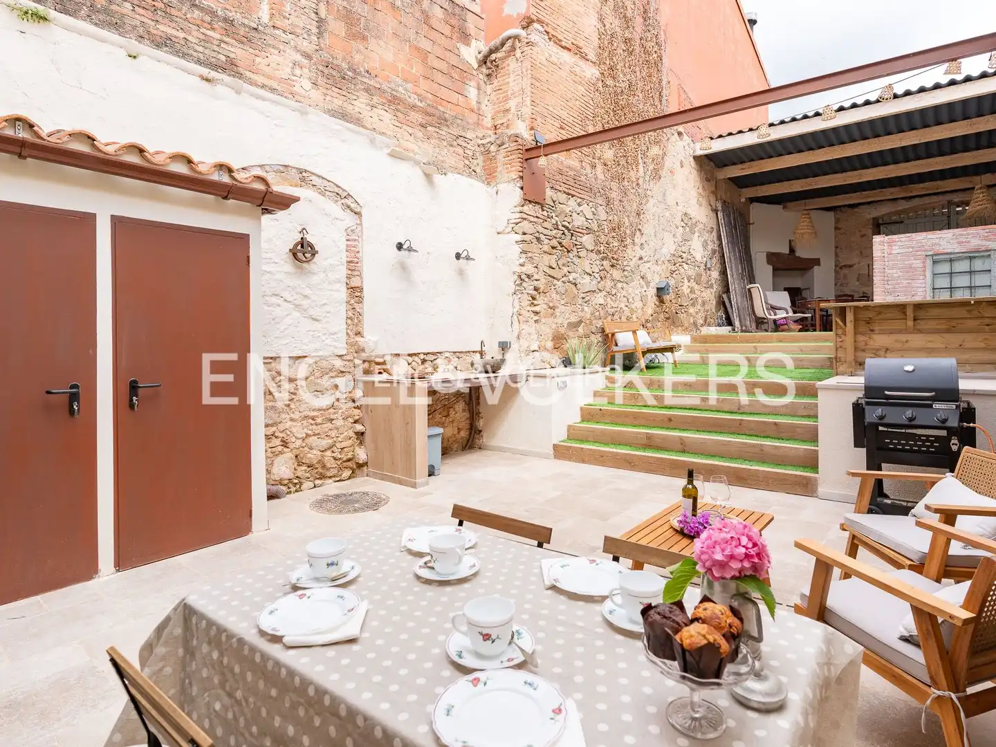 Terraza de Casa adosada de alquiler en Alella con Aire acondicionado, Calefacción y Jardín privado