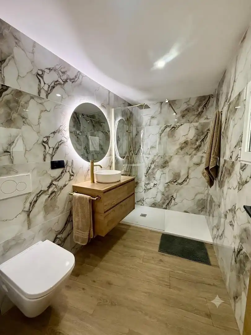 Baño de Planta baja de alquiler en Santa Pola con Aire acondicionado y Amueblado
