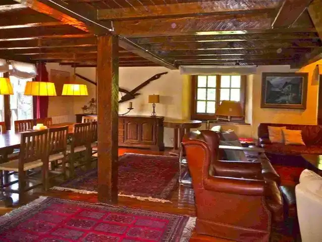 Wohnzimmer von Country house zur Miete in Sallent de Gállego mit Balkon