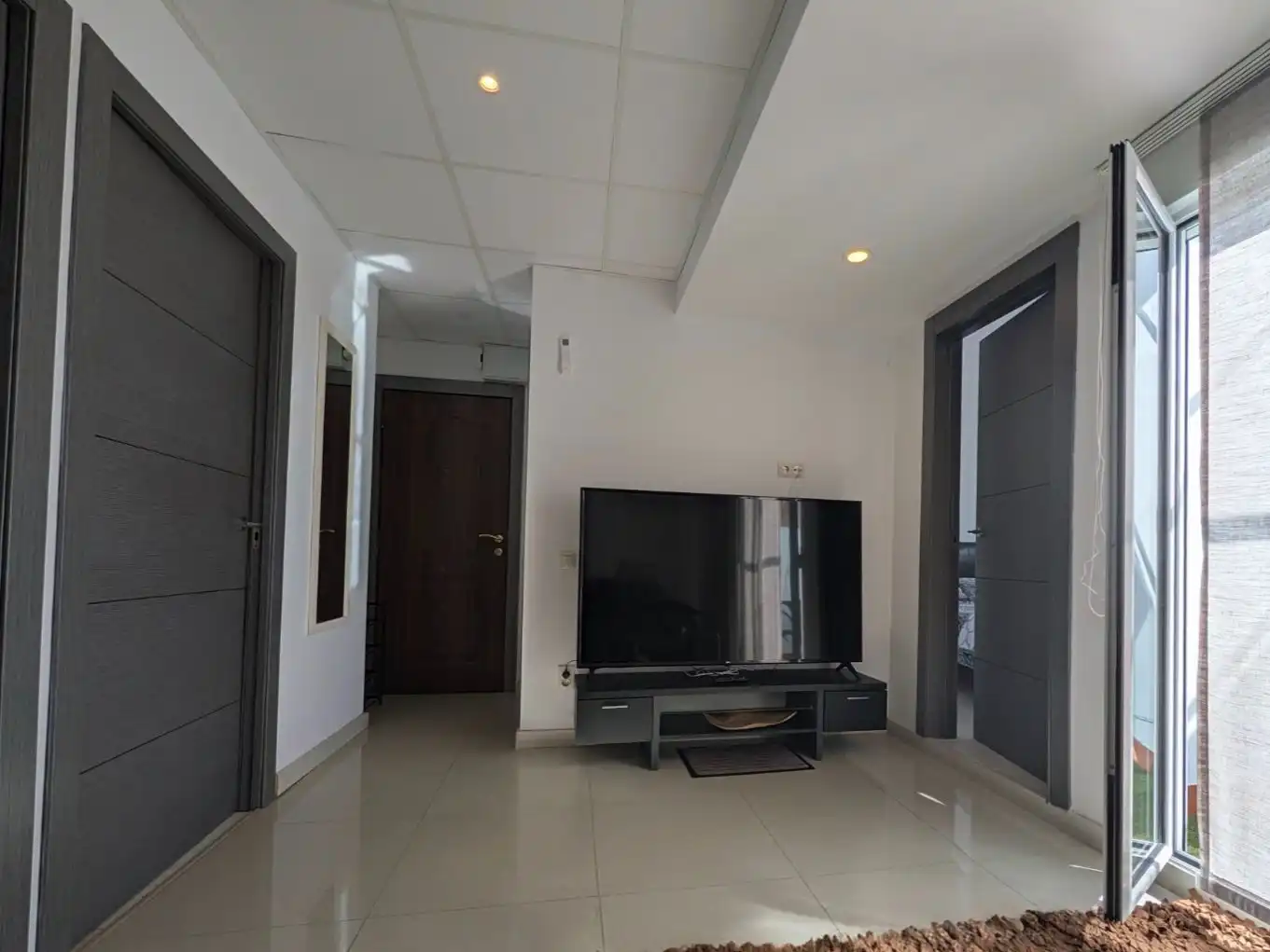 Sala d'estar de Àtic de lloguer en Camins al Grau