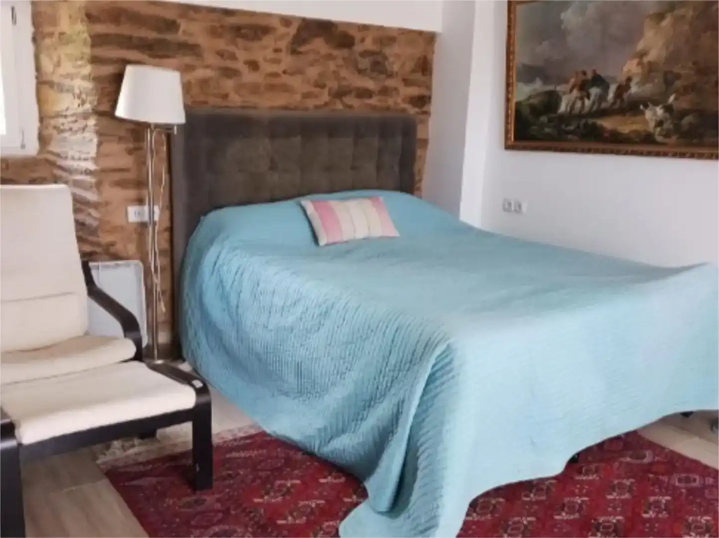 Schlafzimmer von Country house zur Miete in Vilalba mit Klimaanlage, Privatgarten und Möbliert