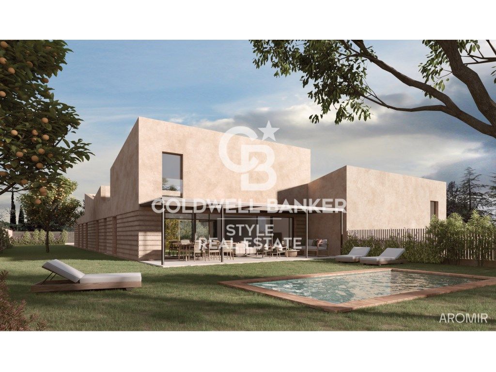 Vista exterior de Casa o xalet en venda en Matadepera amb Aire condicionat i Piscina