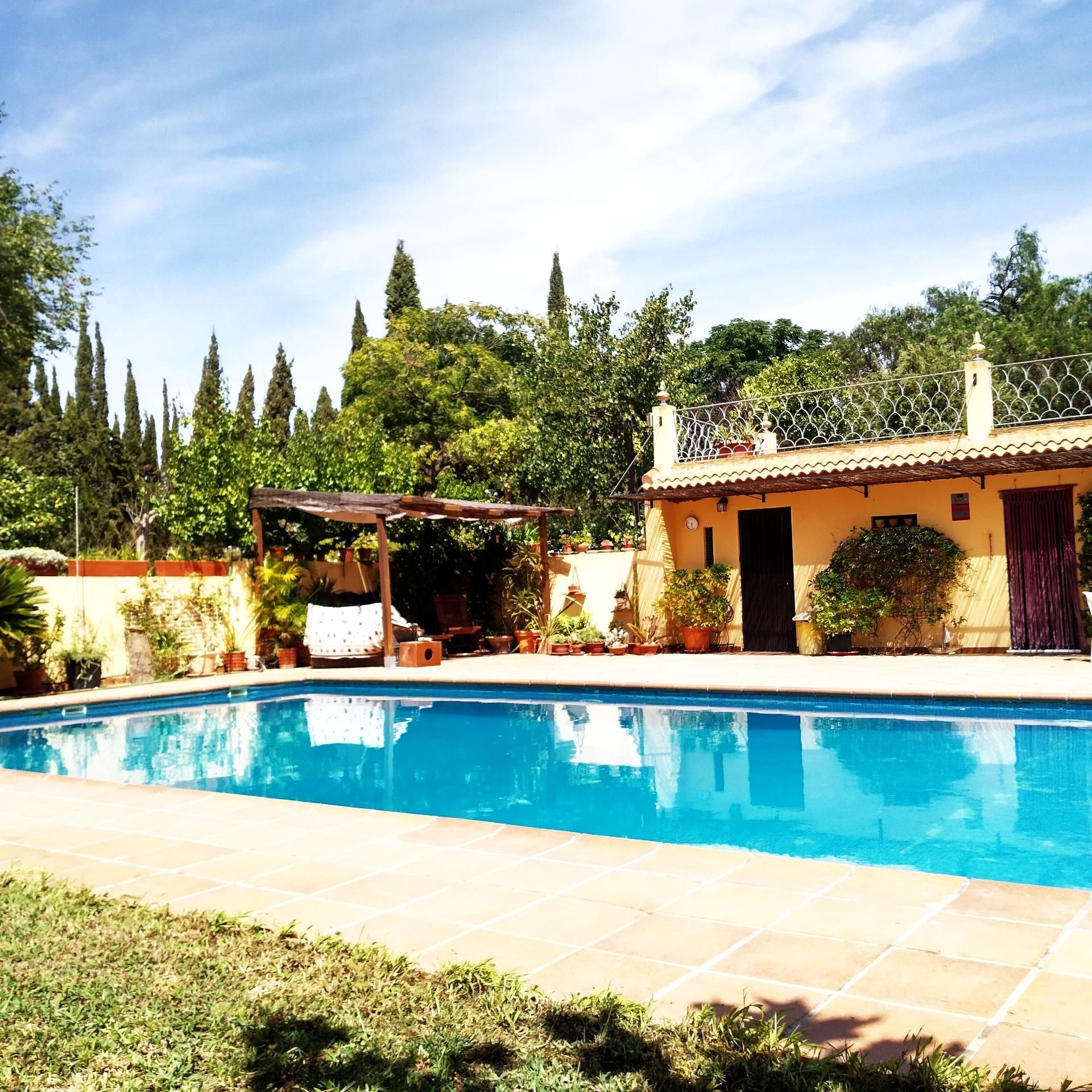 Schwimmbecken von Country house zum verkauf in Moguer mit Klimaanlage, Heizung und Abstellraum
