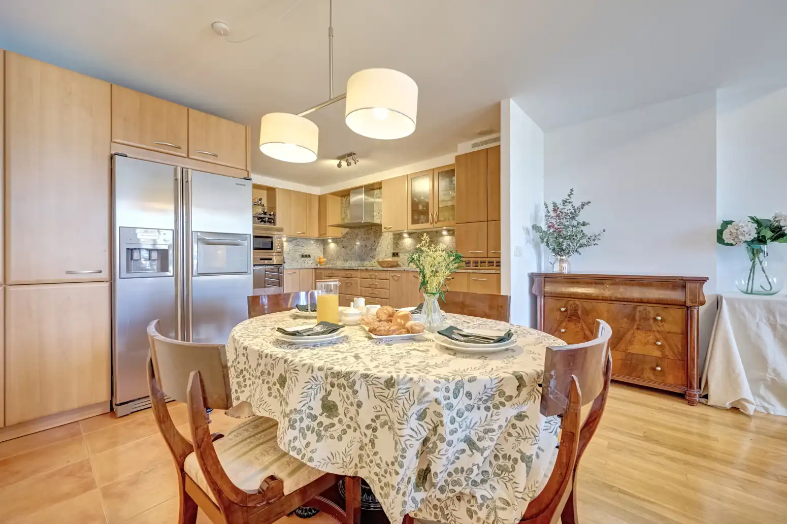 Dining room of Flat for sale in  Pamplona / Iruña  with Heating, Parquet flooring and Storage room