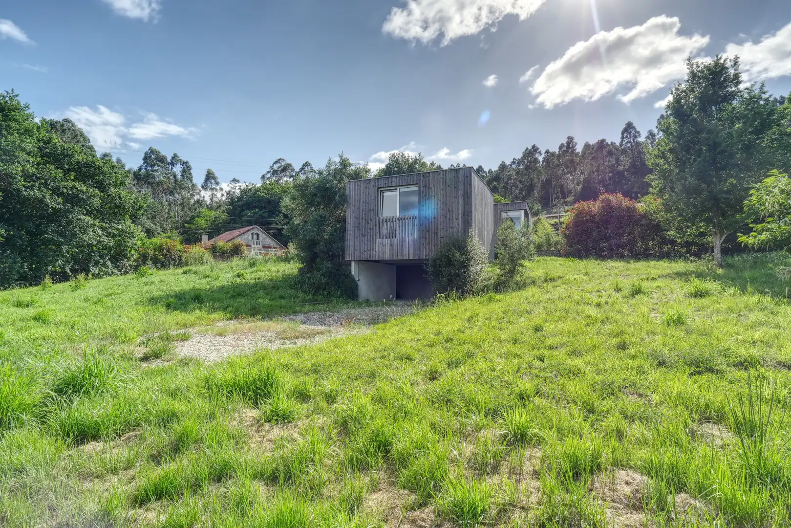 Vista exterior de Casa o xalet en venda en Brión amb Aire condicionat, Calefacció i Jardí privat