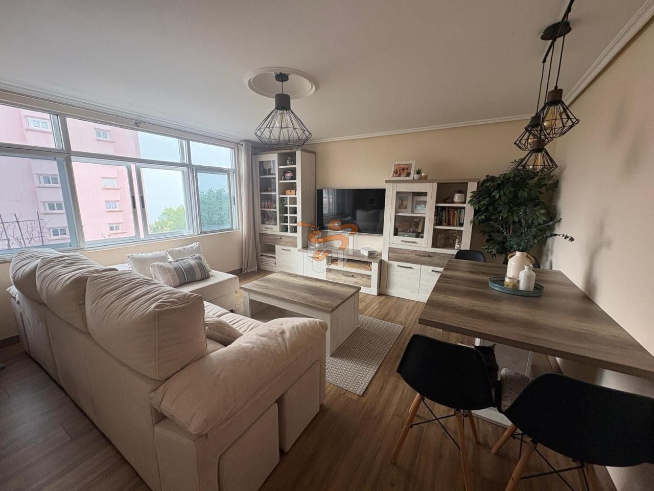 Living room of Flat for sale in Ferrol  with Heating, Storage room and Furnished