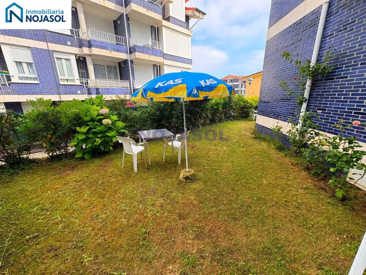 Terraza de Apartamento de alquiler en Noja con Calefacción, Jardín privado y Terraza