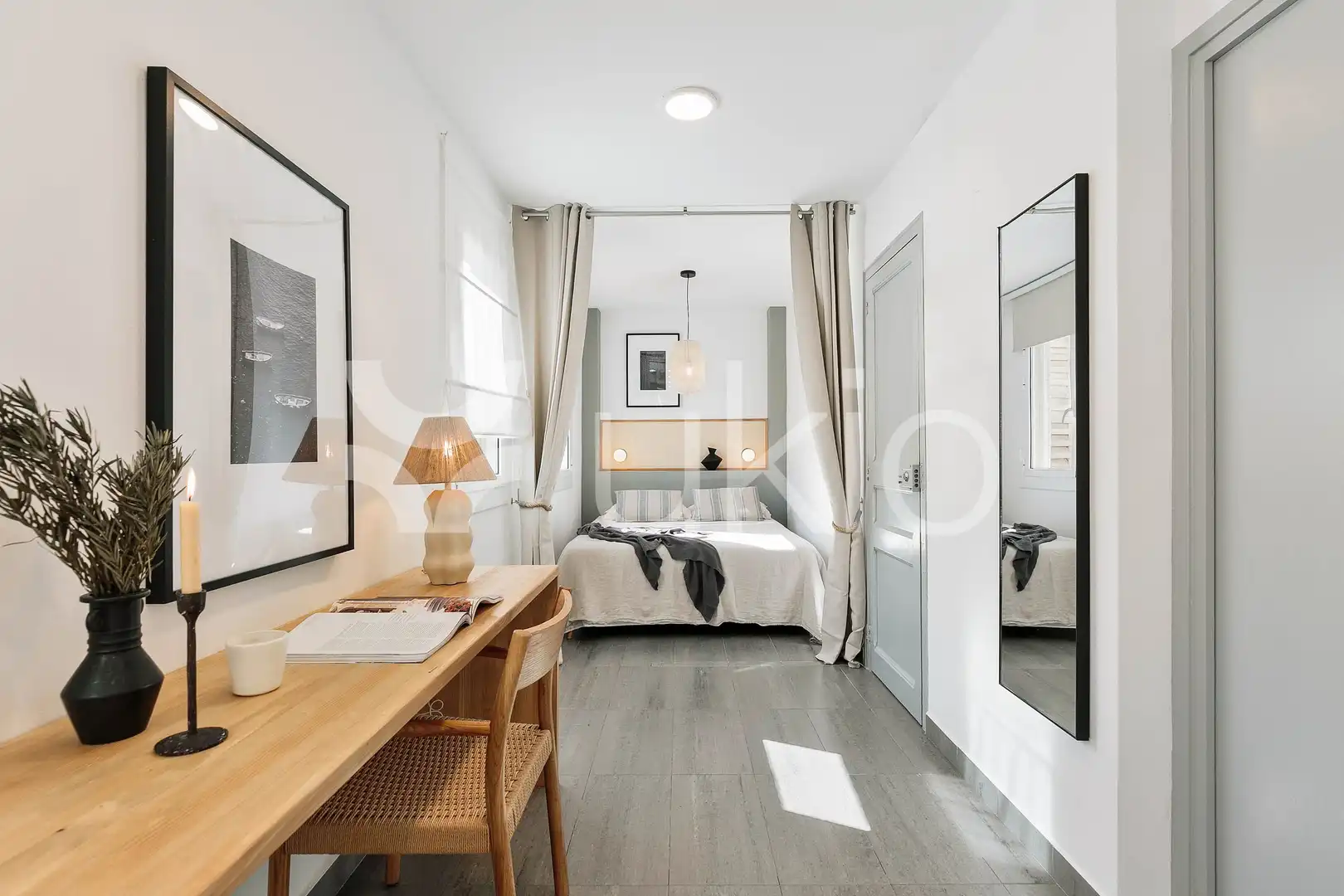 Bedroom of Study for rent in Barcelona  with Air Conditioner, Heating and Terrace