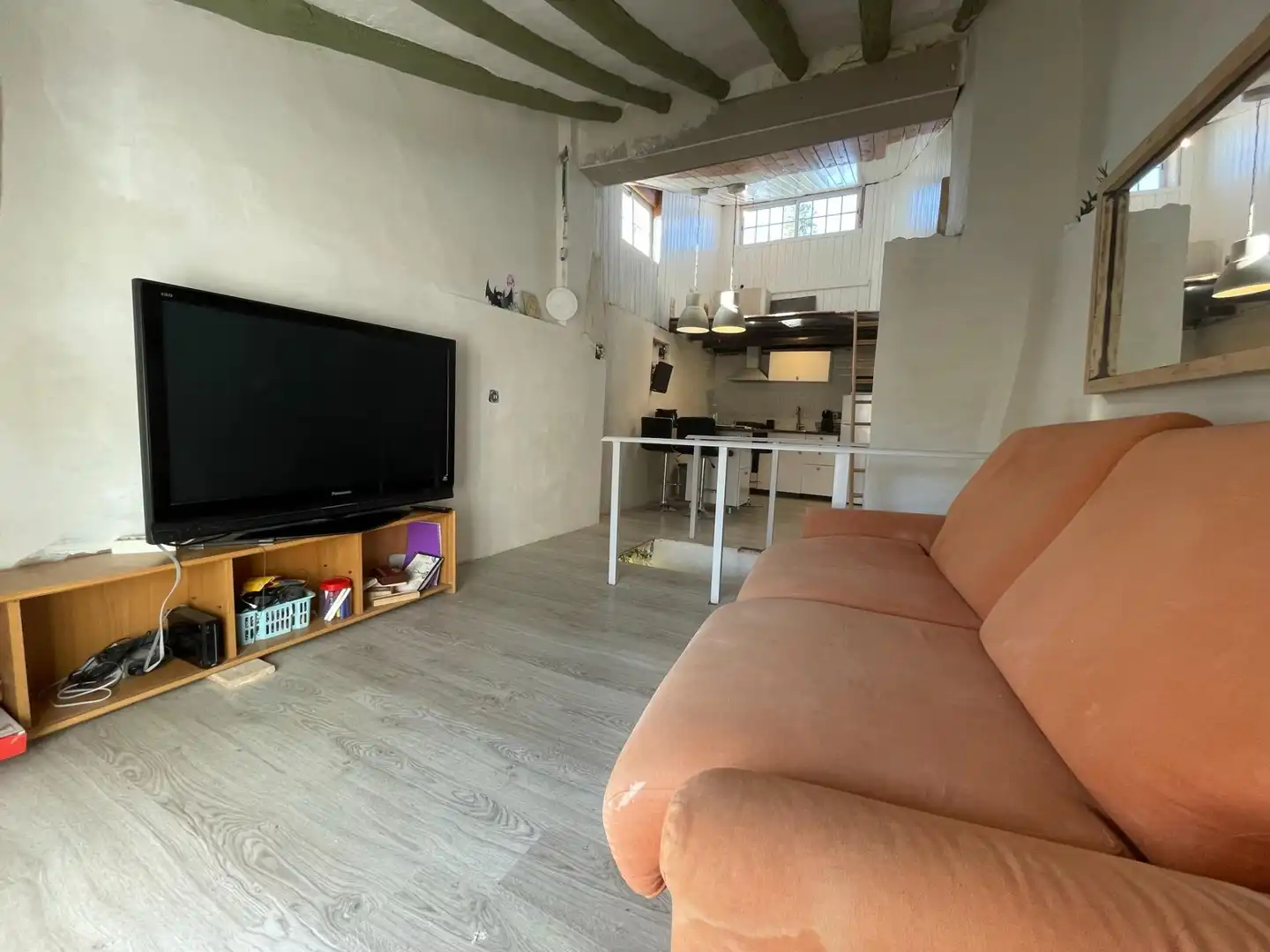 Sala de estar de Finca rústica en venta en Almudévar con Calefacción, Parquet y Amueblado