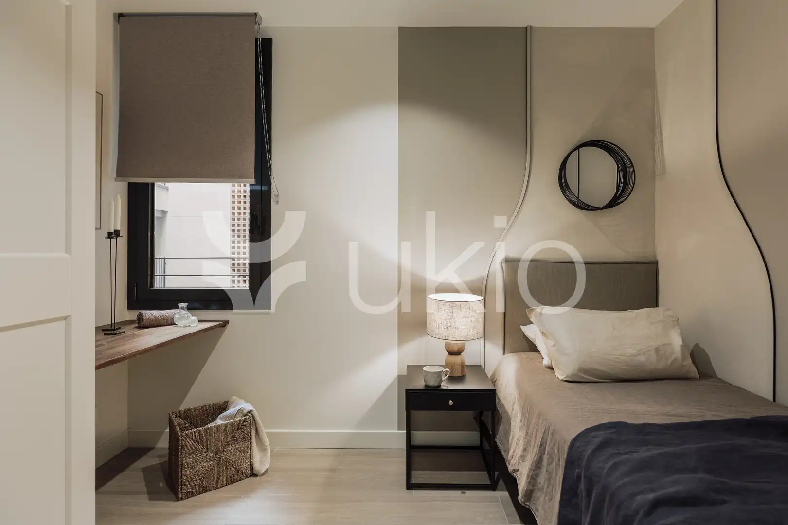 Schlafzimmer von Wohnungen zur Miete in Barcelona mit Klimaanlage, Heizung und Möbliert