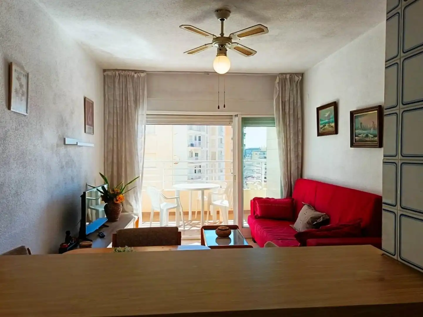 Sala d'estar de Apartament en venda en Bellreguard amb Terrassa, Moblat i Balcó